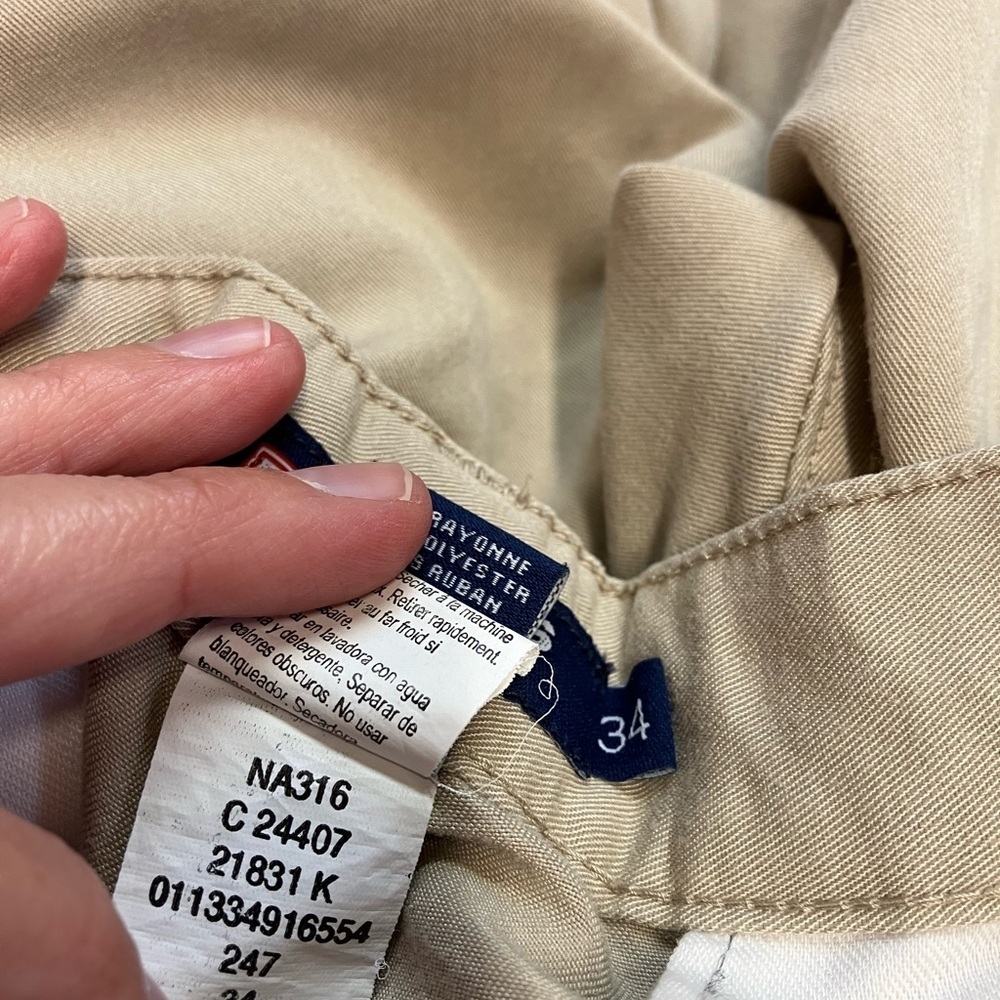 Chaps Tan Flat Front Shorts Casual Style - Picture 6 of 6